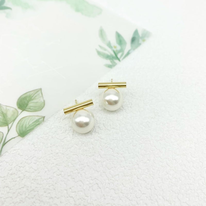 Surrounded Forest Store Double Ball Jacket Earrings for Women Front Back 2 in 1 Stud Earrings Pearl Ball Earrings - Image 5